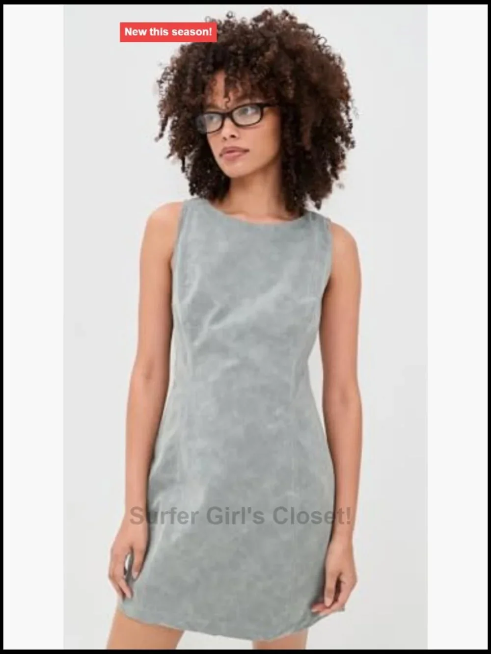 Free People Atlas Faux Suede Shift Mini Dress Sleeveless